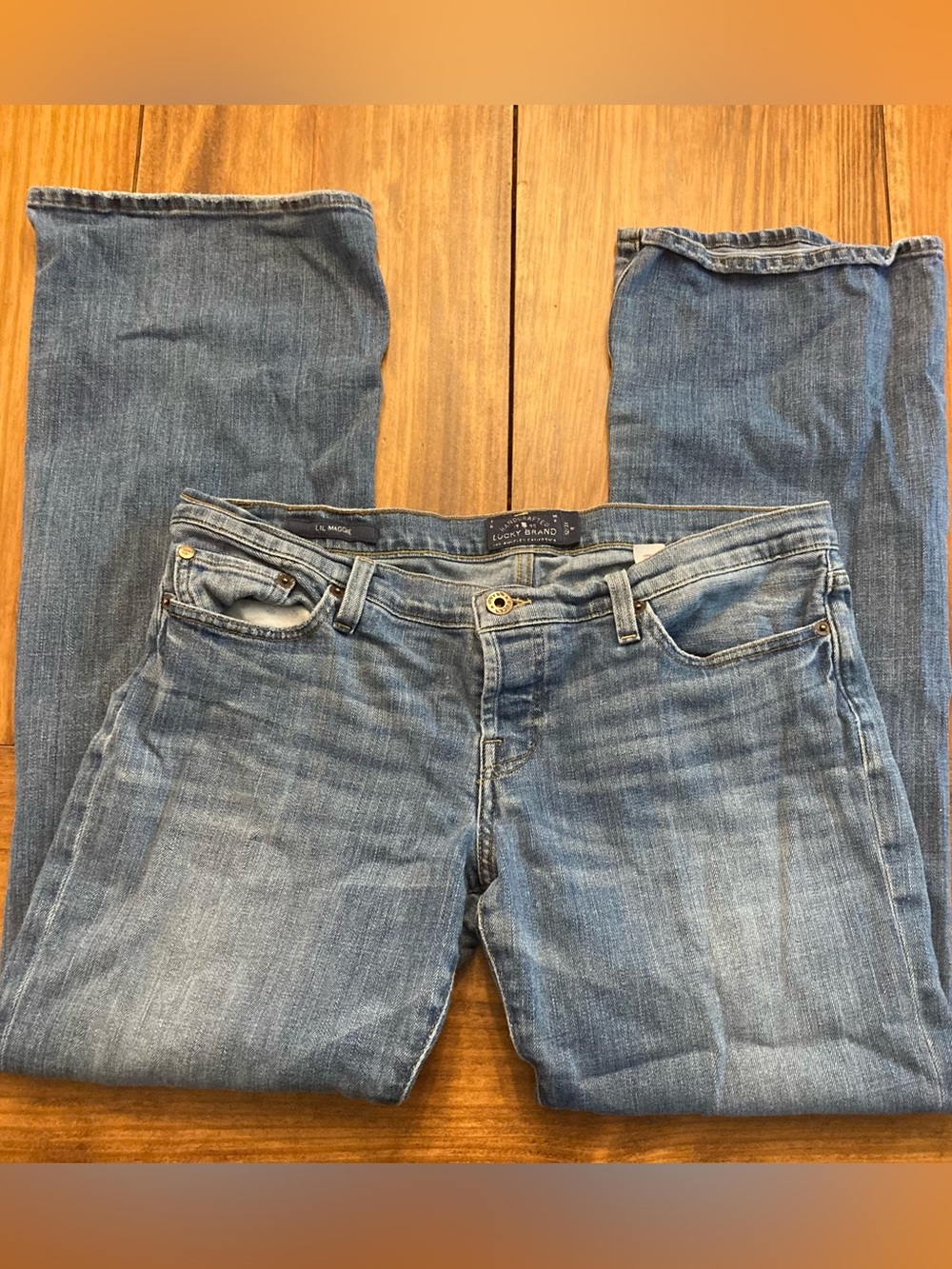 Lucky Brand Lil Maggie Womens 12/31R Low Rise Bootcut Blue Denim Y2K Jeans EUC